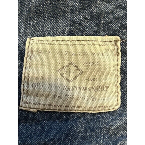 Roebuck & Co Denim Shirt Mens Large Western Pearl Snap Long Sleeve Vintage - Picture 6 of 10